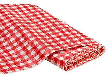 Tissu toile cirée carreaux rouge blanc Tissu toile cirée carreaux