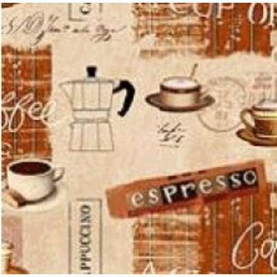 Toile cirée au mètre café