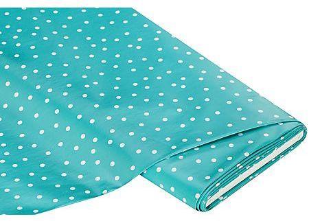 Toile cirée pois turquoise blanc Toile cirée pois turquoise