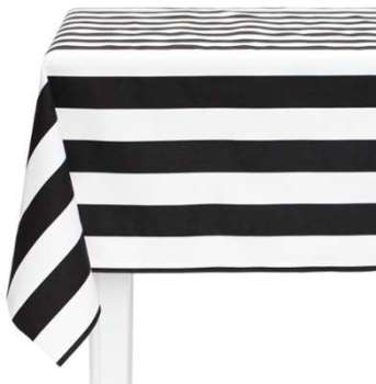 Toile cirée Julie rayée noir