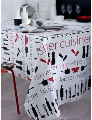 Nappe en toile cirée ronde 140 cm CUISINER