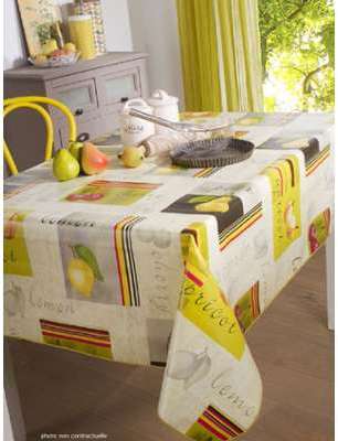 Nappe en toile cirée ronde 140 cm MULTIFRUIT