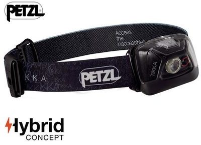 Lampe frontale Petzl TIKKA Hybride 200 lumens noir