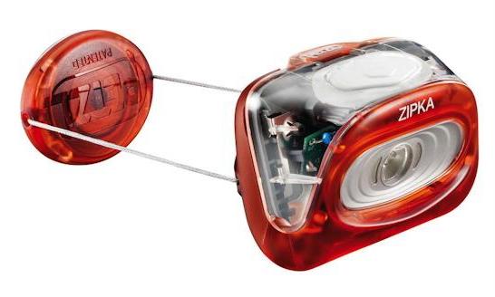 Lampe frontale Petzl ZIPKA rouge