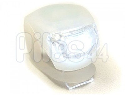 Eclairage Vélo 2 Led Silicone Waterproof Blanc