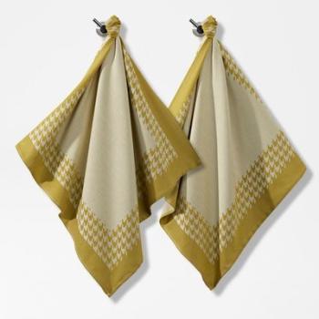 Torchons jacquard pied de poule (lot de 2) - La Re