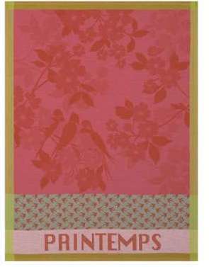 Torchon 80X60 Au printemps CERISE Torchon 80X60 Au printemps