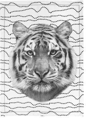 Torchon Tiger Face 50 x 70 cm Torchon Tiger Face 50 x 70