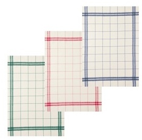 COUCKE Lot de 3 torchons, 95% lin multicolore