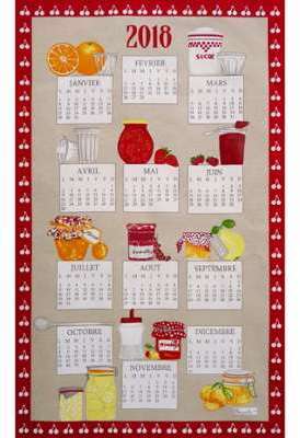 Torchon calendrier Matin Gourmand 2018 (82 coton et Torchon calendrier Matin Gourmand
