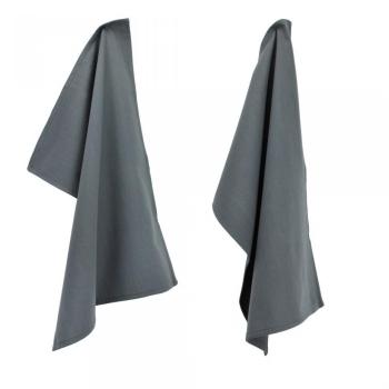 Lot de 2 torchons de cuisine 50x70 cm toile PURE K