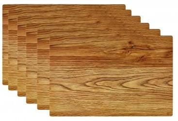 Set de Table Design Bois Clair en Vinyle - Set de