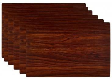 Set de Table Design Bois Foncé en Vinyle - Set de