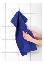 Serviette invité textile 100 % coton bleue - lot d
