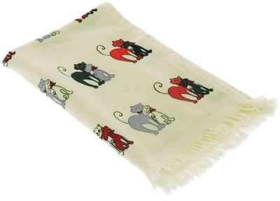 Torchon Velours Imprimé 40x60 MINOU MIAOU