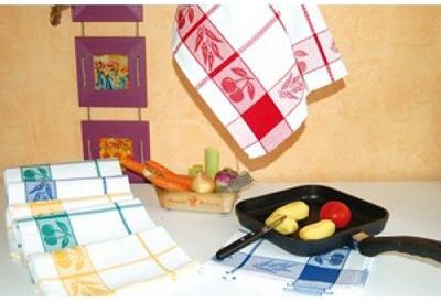 Lot de 3 torchons coton Jacquard