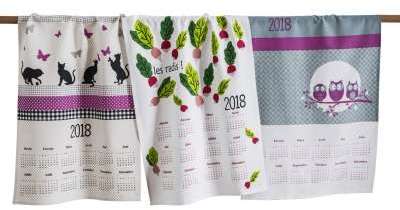 Torchon imprimé Calendrier - lot de 3