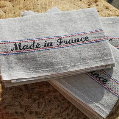 Torchon en métis lin coton Made in France Charvet