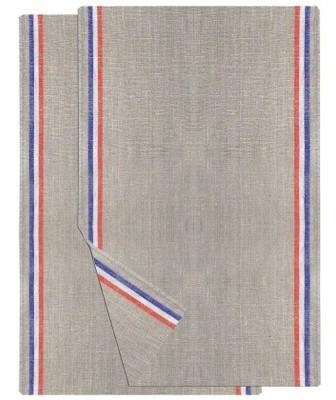 Set de 2 Torchons Gris Lin et Coton France