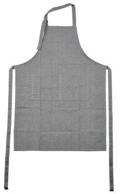 Tablier de Cuisine Rayé Gris et Blanc Lin et Coton
