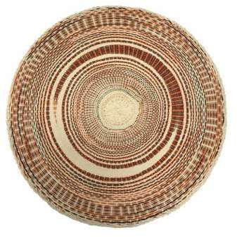 Set de Table Rond en Polypropylène Orange et Gris
