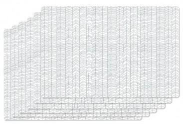 Set de Table Vinyle Gris et Blanc Zentangle - Set