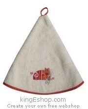 Torchon rond Chat orange