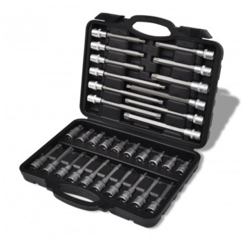 VidaXL Coffret de 32 pièces Embout Vissage Long To