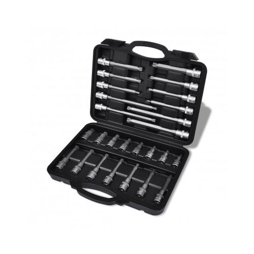 VidaXL Coffret de 26 pcs Douille Embouts Longues à