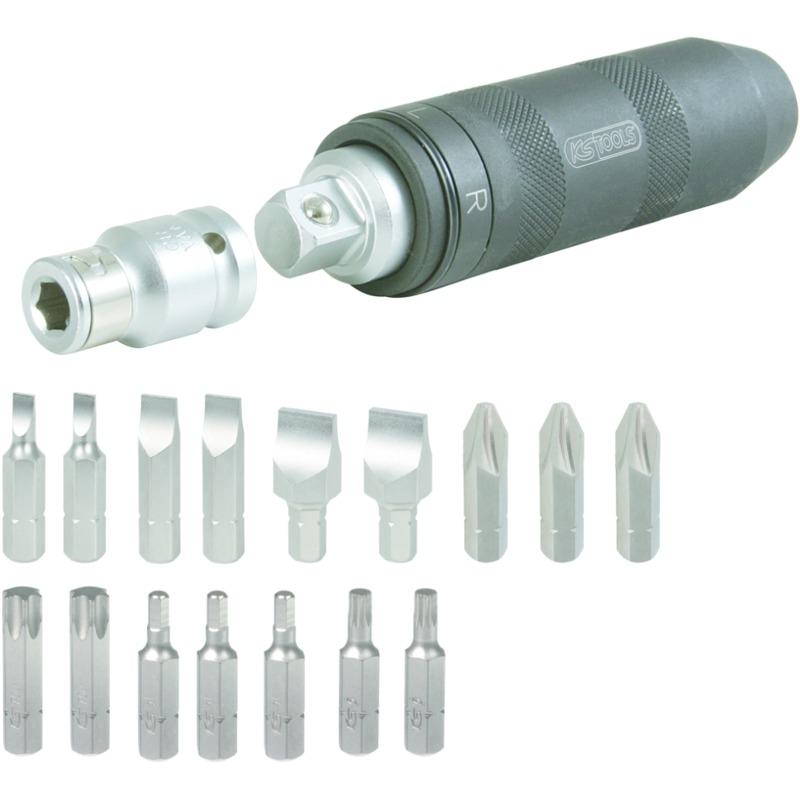 Coffret de tournevis à frapper avec embouts, 18 pi