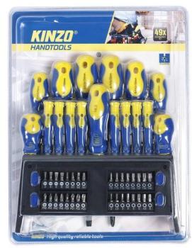 Kinzo Jeu de tournevis 49 pièces