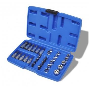 VidaXL Coffret Set de 34 pièces dEmbouts Torx et