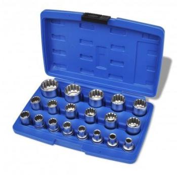 VidaXL Coffret Set de 19 Douilles Spline