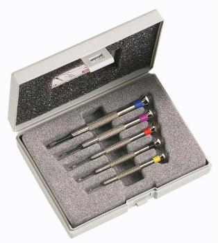 Jeu de 5 tournevis horloger pour vis à fente FACOM