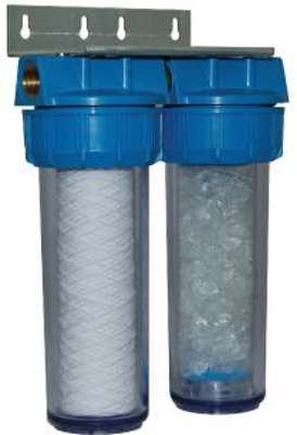 Filtre double anti-calcaire