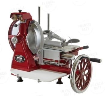 Trancheuse à jambon manuelle rouge diamètre 35 cm