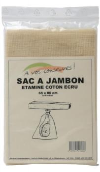 Sac à jambon étamine coton écru 65 x 80 cm Sac à jambon étamine coton