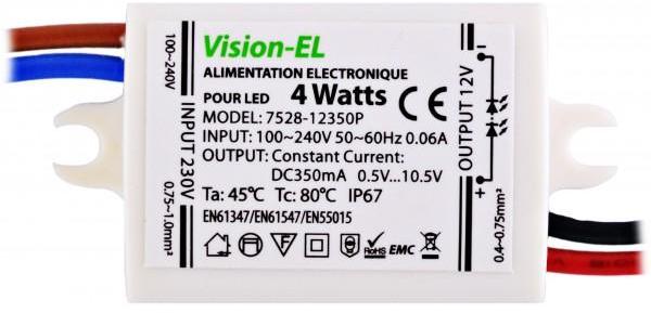 Transformateur 12 volt - 220 volt led 4 watt Etanc