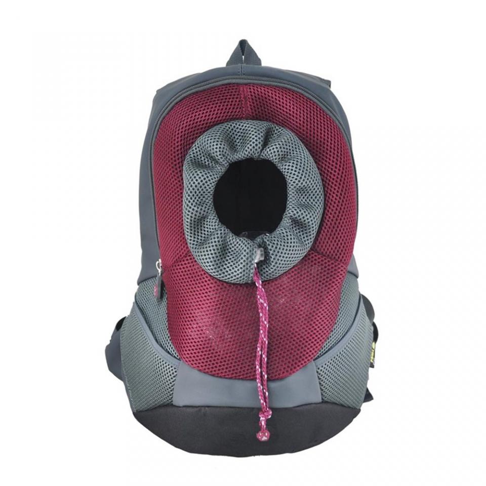 Sac de transport ventral Backpack gris et bordeaux