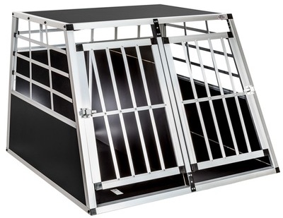 Cage de transport double pour chien Aluminium avec