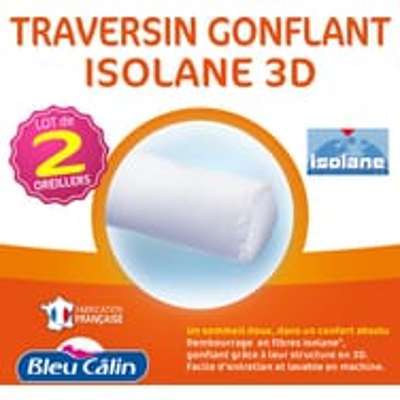 Traversin en coton VOLUMINEUX BLEUCALIN Couleur Bl