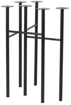 Ferm Living - Piètement Mingle W 48, noir (Set de
