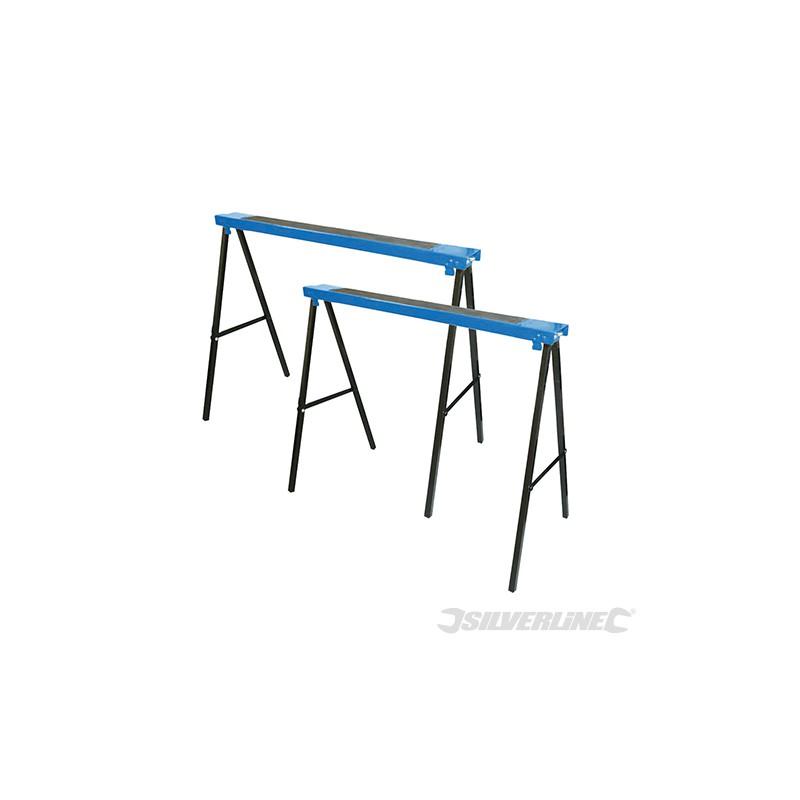 2 tréteaux métalliques - 125 kg
