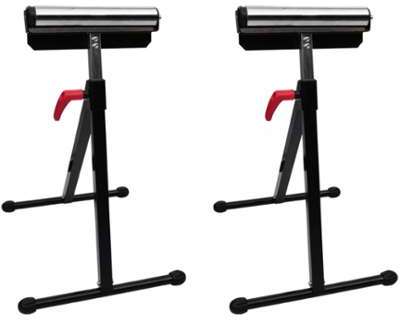 VidaXL Lot de 2 servantes datelier à rouleaux