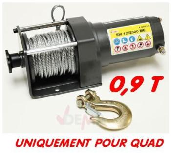 Treuil 0,9 T pour quad - 12 V