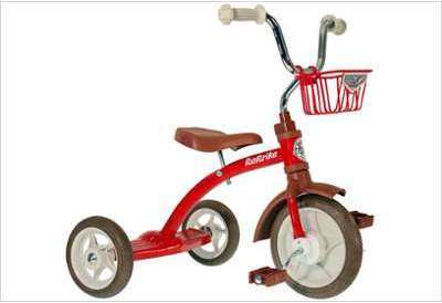 Tricycle rétro en métal rouge