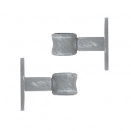 Lot de 2 supports simple (50 mm) Gris patiné Lot de 2 supports simple (50