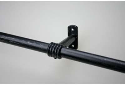 Support tringle rideau Réglable Ø20x100mm Noir Las