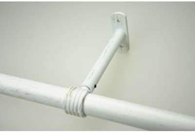 Support tringle Réglable Ø28x180mm Blanc Lasuré