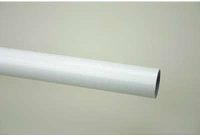 Tringle a rideau acier Ø28x2.40m Blanc Laqué